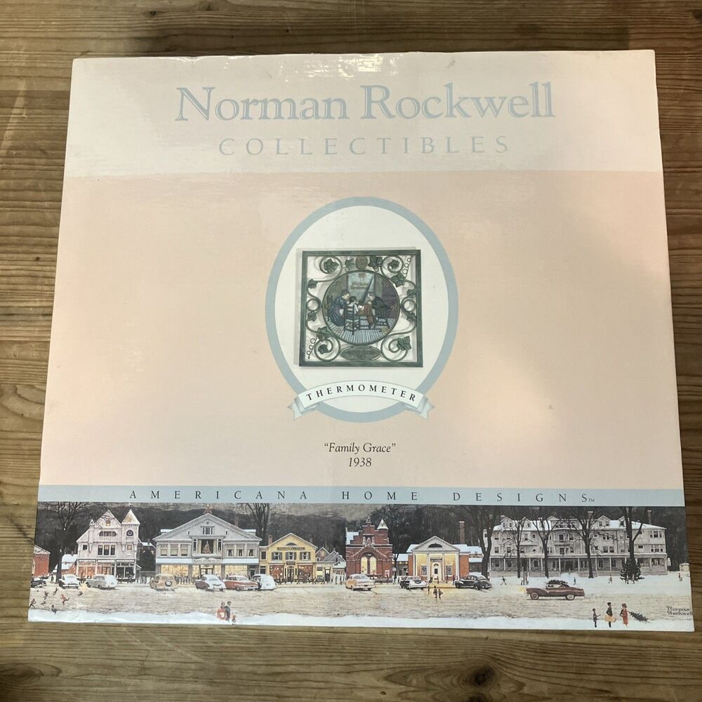 VTG Y2K Norman Rockwell Collectibles Thermometer “Family Grace” NIB New #03152